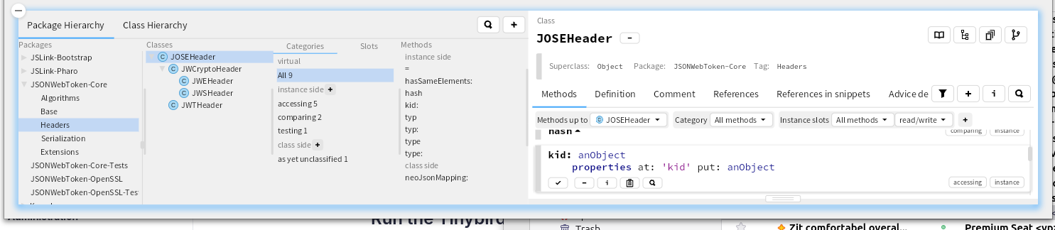 add a kid dictionary association to properties of JOSEHeader
